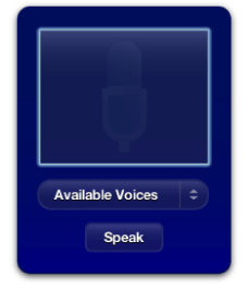 Voice’s popup menu fits in with its design