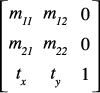 Basic transformation matrix