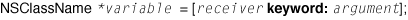 Object messaging with argument