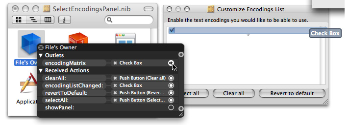 Connecting an outlet in Interface Builder