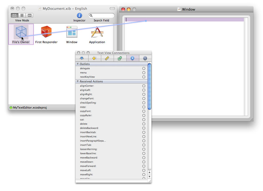 Connect the delegate of the text view