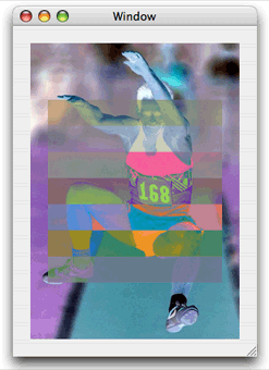 Drawing an image over a background using exclusion blend mode