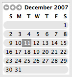 A graphical date picker control