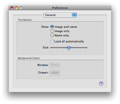 Pop-up menu for changeable panes