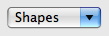 Command pop-down menu dimensions