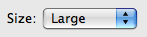 Pop-up menu dimensions