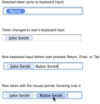 A token control in use