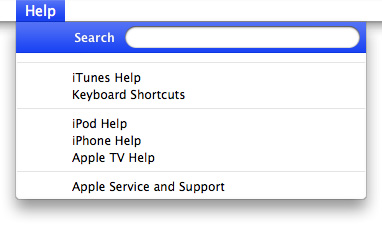 A Help menu