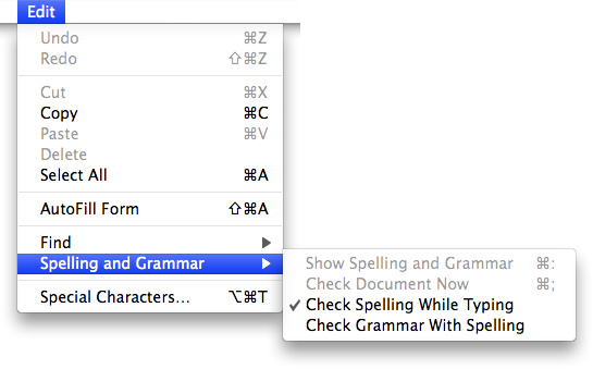 A hierarchical menu