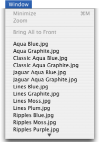 Scrolling menu