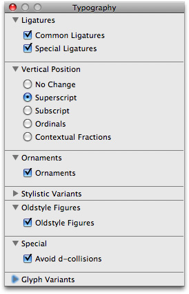 Typography inspector