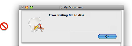 A poorly written alert message