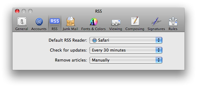 The Finder preferences window
